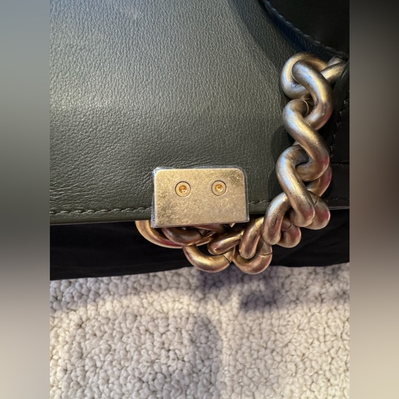 NWT 22K Chanel Small Boy Bag Kaki - Matte Gold Hardware - Picture 8 of 15